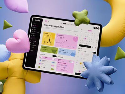 Intelly — HealthCare App Dashboard 3d dashboard health app healthcare healthcare app healthcare dashboard telemedicine ui ui design wellness wellness app