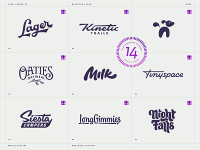 Logo Lounge 14 Logo Selects brand design branding lettering ligature logo logo design logo lounge logo mark logotype published logos script type typography wells wells collins wells design wordmark
