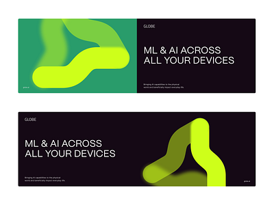 Globe Banners ai ai edge banners brand collateral brand identity branding identity logo machine learning mark symbol visual identity