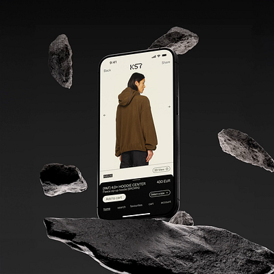 Kiosk57 — 3D Product Preview 3d 3d preview 3d product clothes clothing store ecommerce ecommerce design mobile app mobile store online shop online shopping online store product page ui
